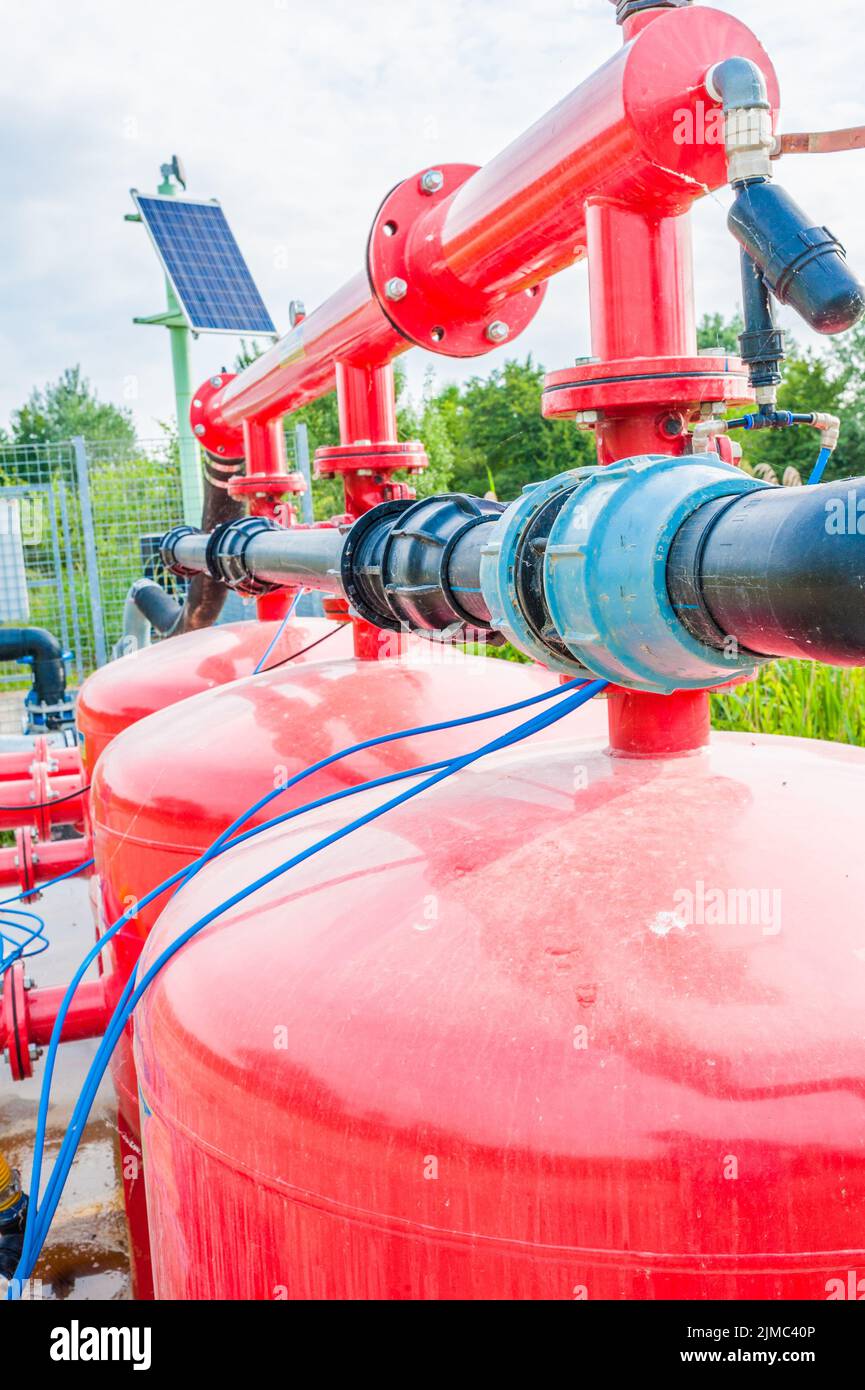 Detail of an irrigation system Stock Photo Alamy
