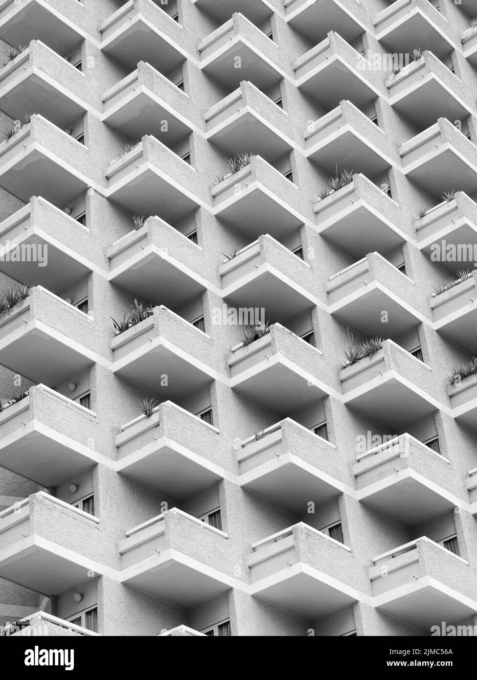 Geometric City Balconies Black And White Stock Photos & Images - Alamy