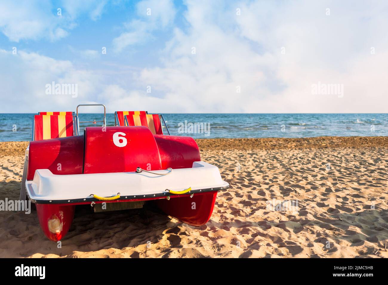 Pedalboat on the beach Stock Photo Alamy