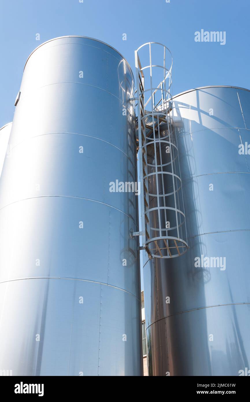 Chemical plant, containers Stock Photo Alamy