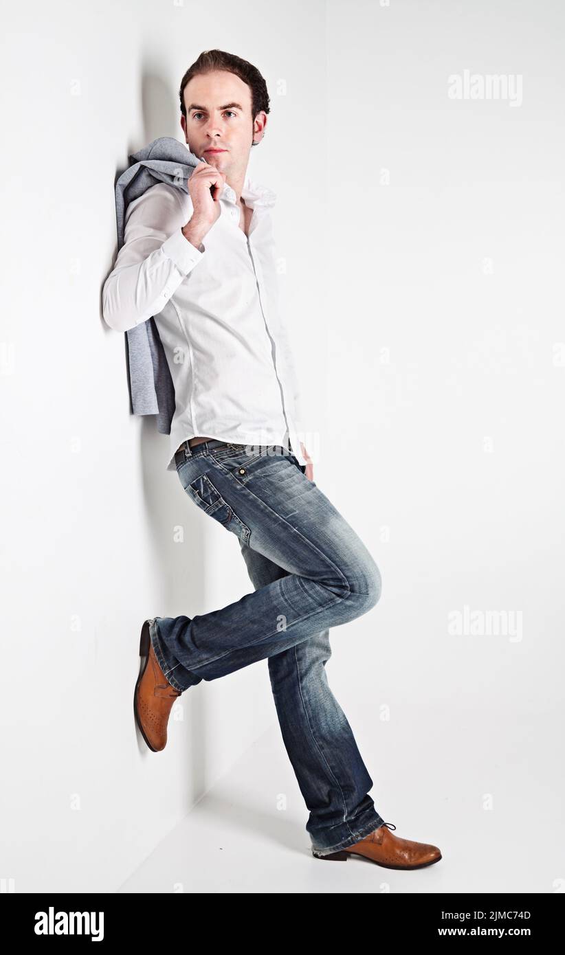 Portrait young thoughtful man hi-res stock photography and images - Alamy