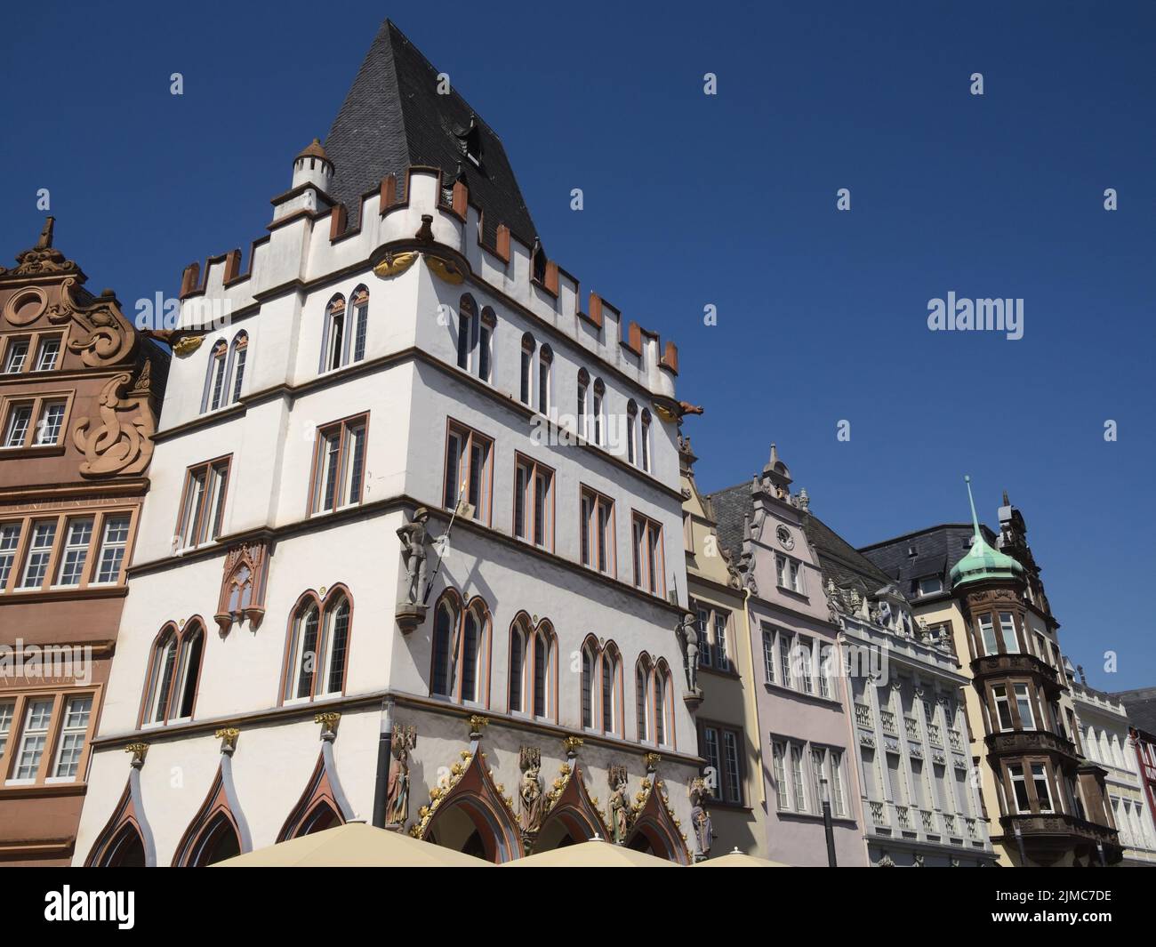 Trier - Houses on the Main Market, Germany Stock Photo