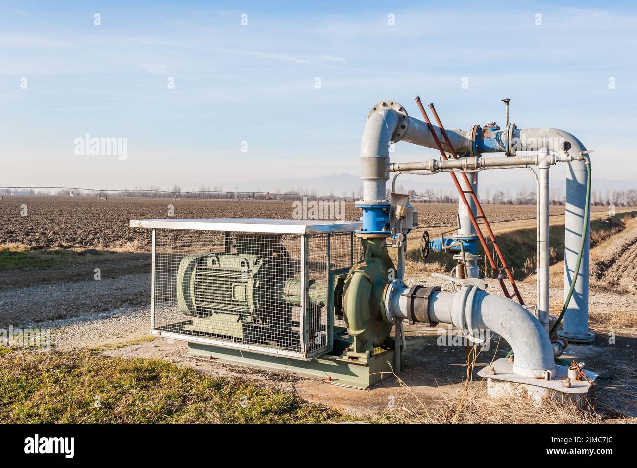 Irrigation water pumping system Stock Photo Alamy