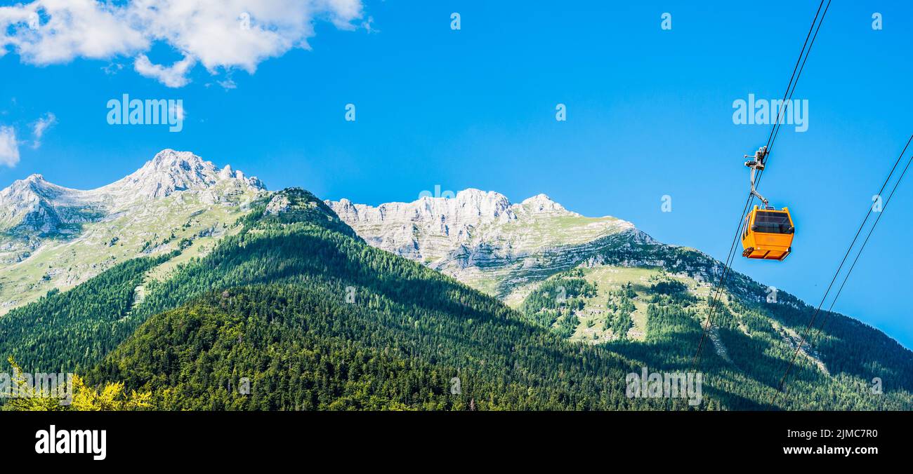 Aerial view italian alps car hi-res stock photography and images - Alamy