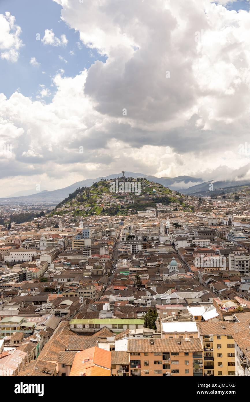 beautiful landscape of the city of QuitoEcuador in Latin America