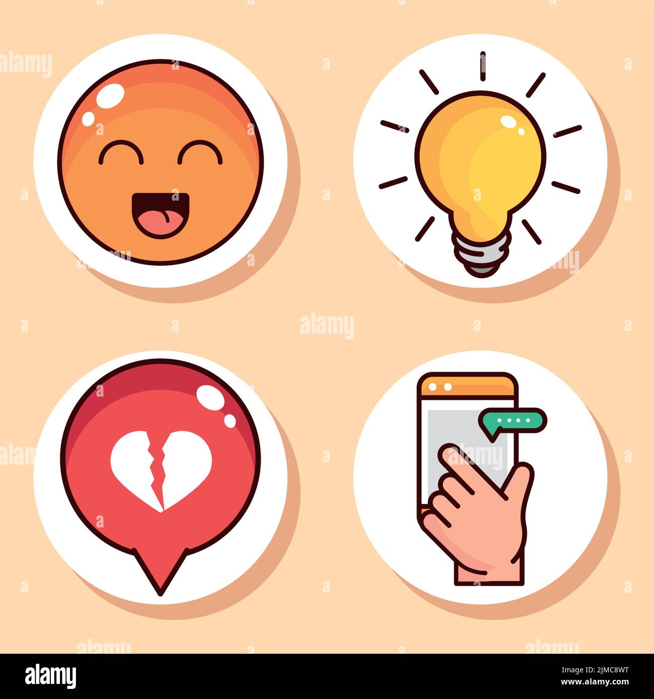 set of social media Stock Vector Image & Art - Alamy