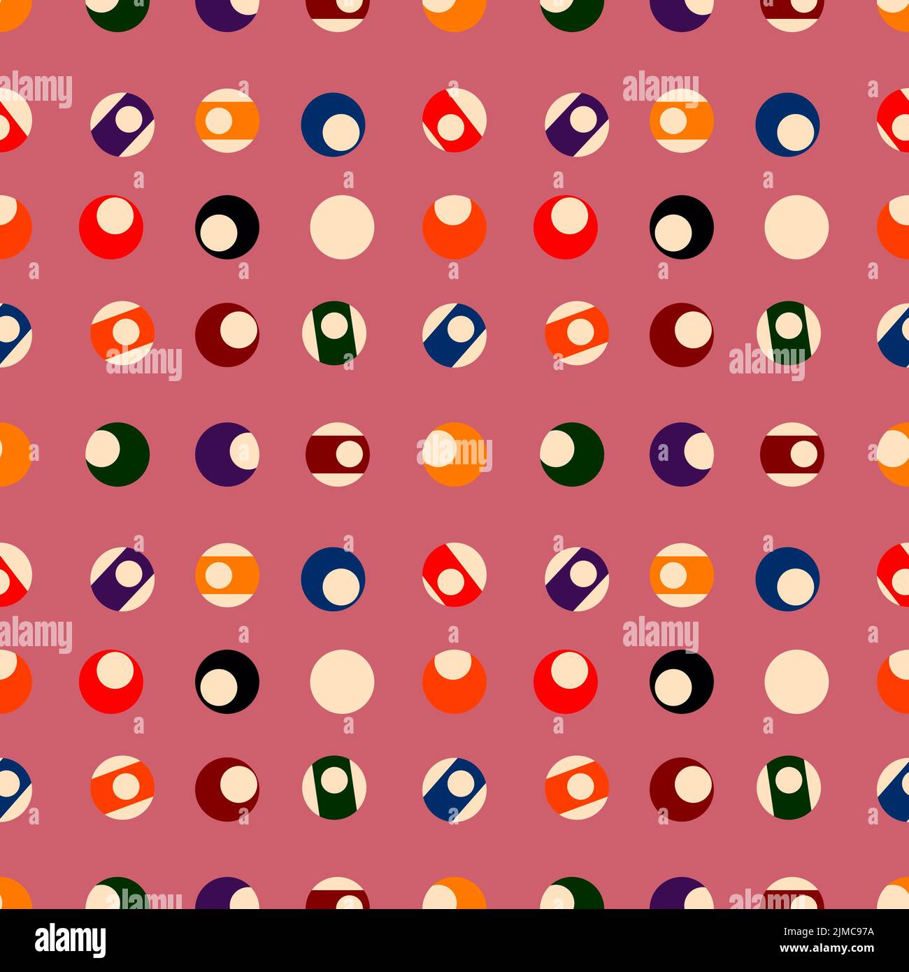 Cartoon game seamless billiards balls pattern for fabrics and ...