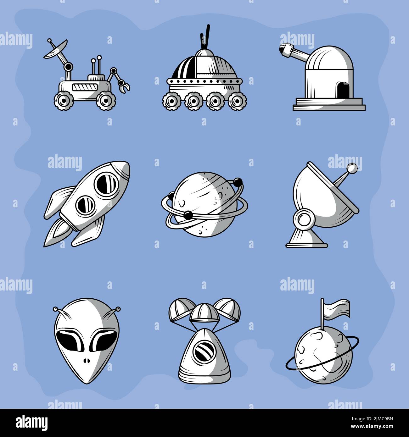 set of space Stock Vector Image & Art - Alamy