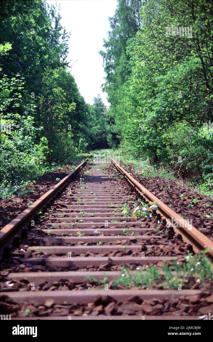 Railway, Decommissioning, Rail transport, Thuringia, Germany, Europe Stock Photo