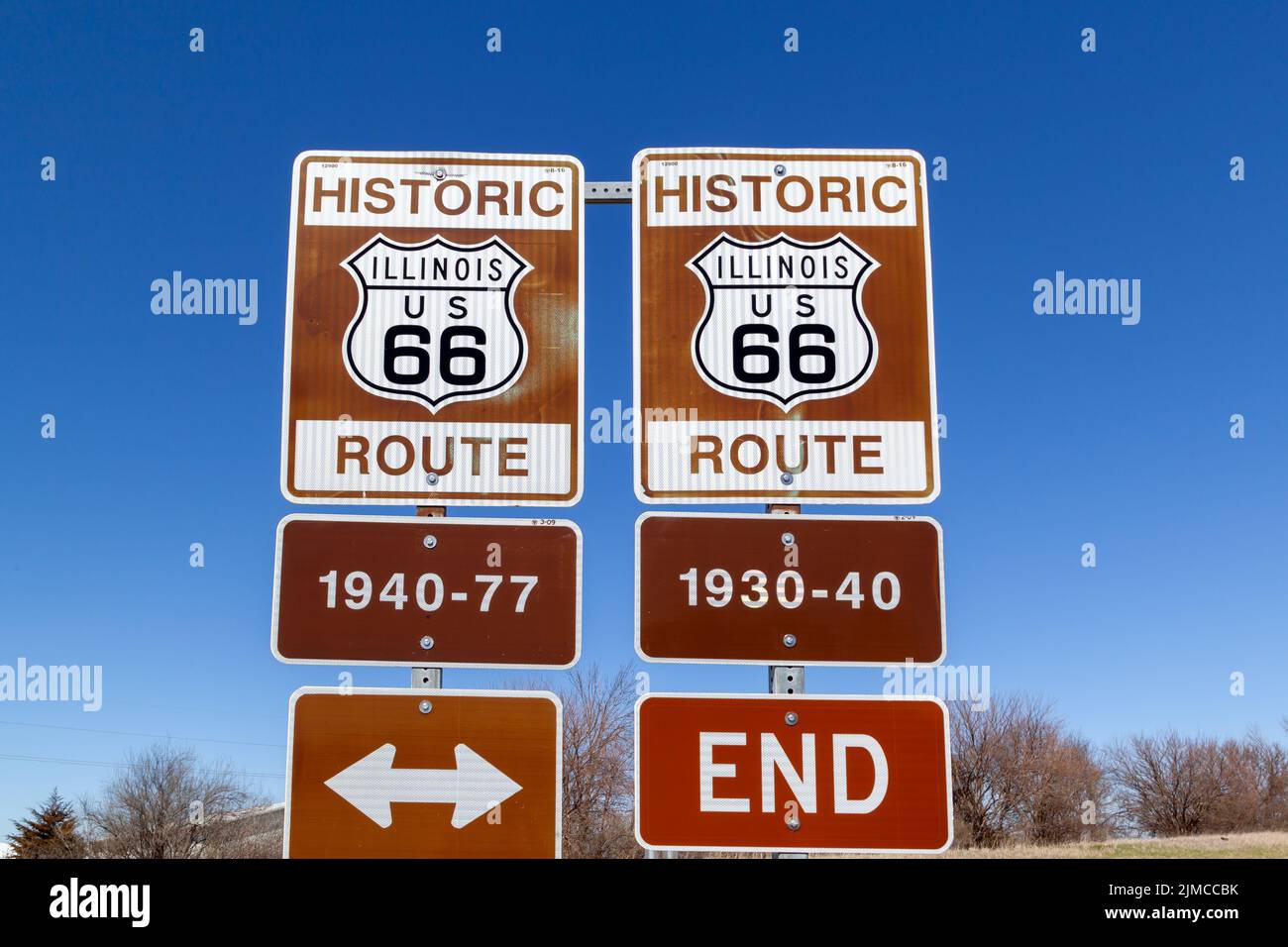 Historic route 66 road sign hi-res stock photography and images