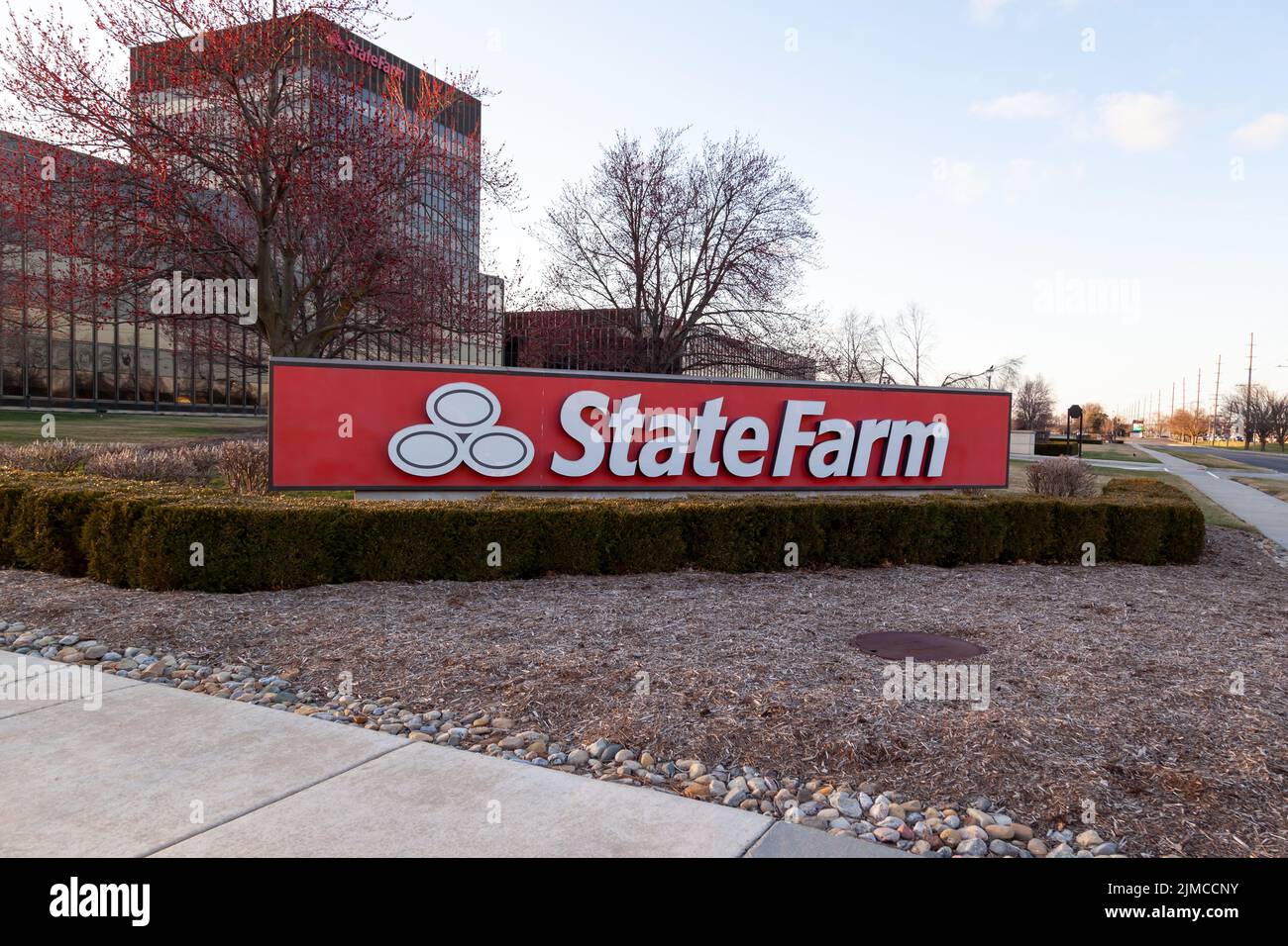 Bloomington, Illinois, USA March 26, 2022 State Farm corporate headquarters in Bloomington