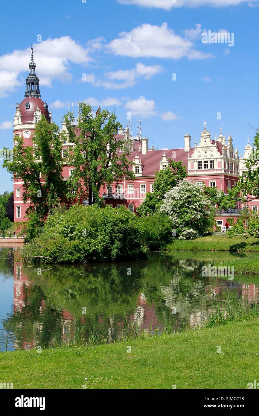 Pueckler Park, Castle Muskau, Prince Pueckler, Pueckler, Park, Bad Muskau, Saxony, Germany, Europe Stock Photo