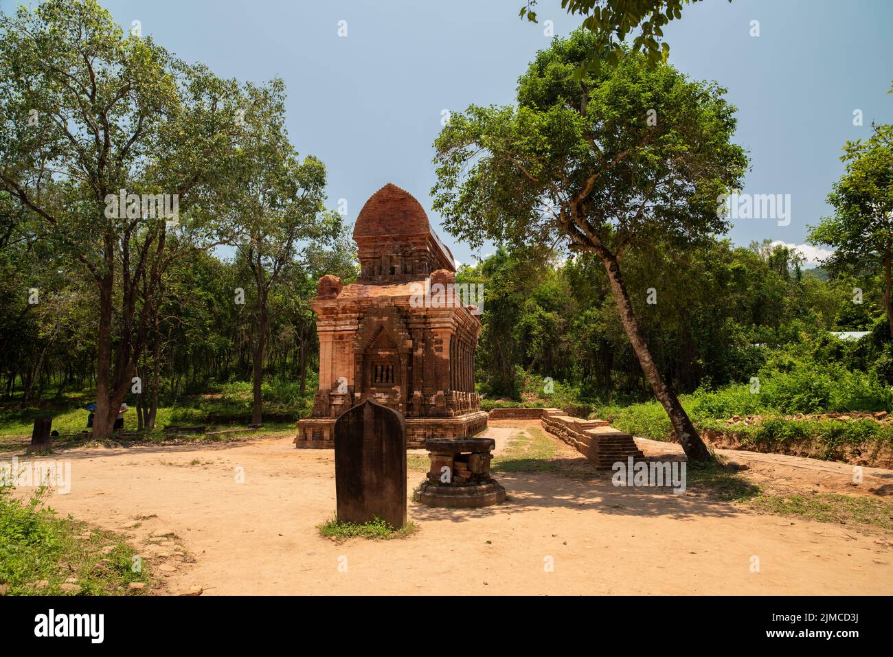 My Son UNESCO World Heritage site near Hoi An in central Vietnam is an ancient Hindu temple complex of the Cham people. Ruins of Old hindu temple Stock Photo