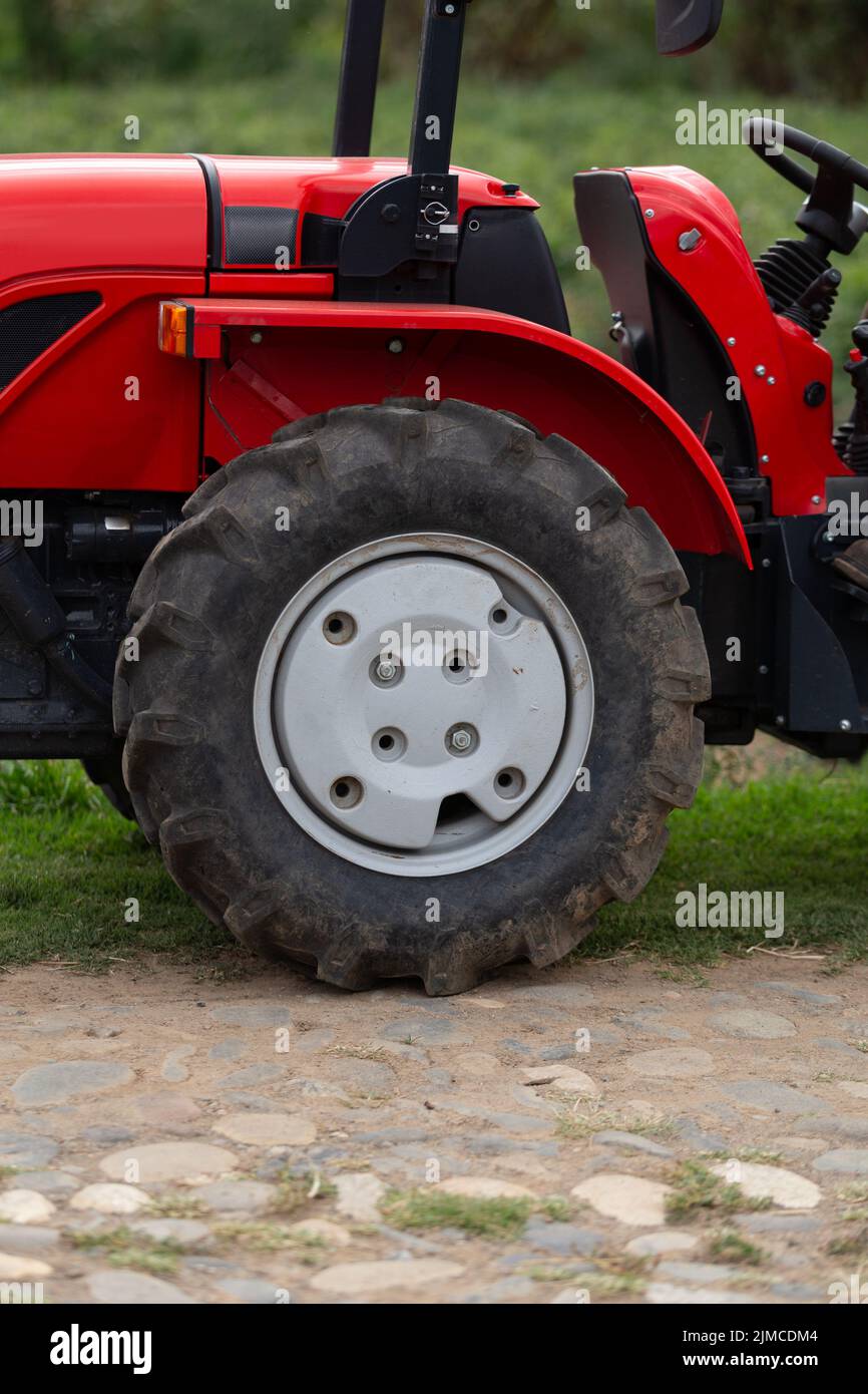details of the tire of a tractor, machine and means of transport in