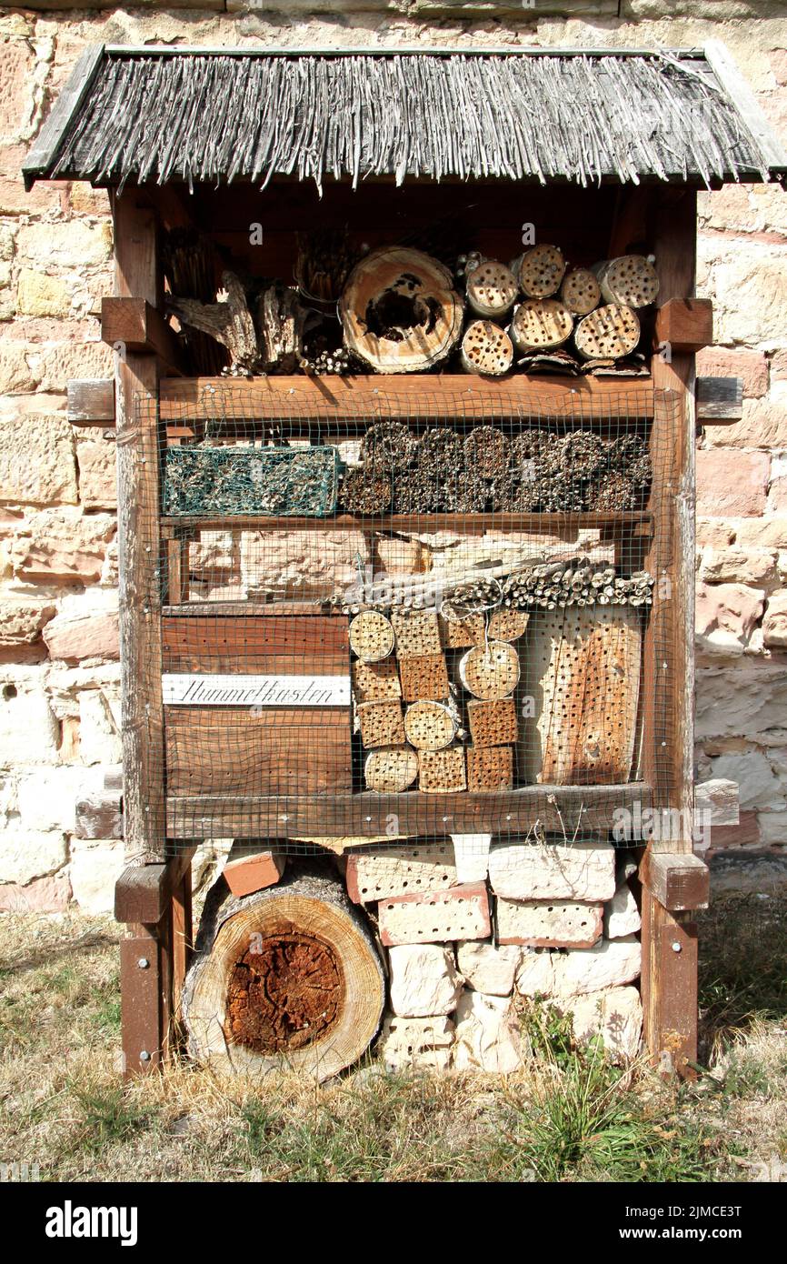 Insect hotel. Breitungen, Thuringia, Germany, Europe Stock Photo