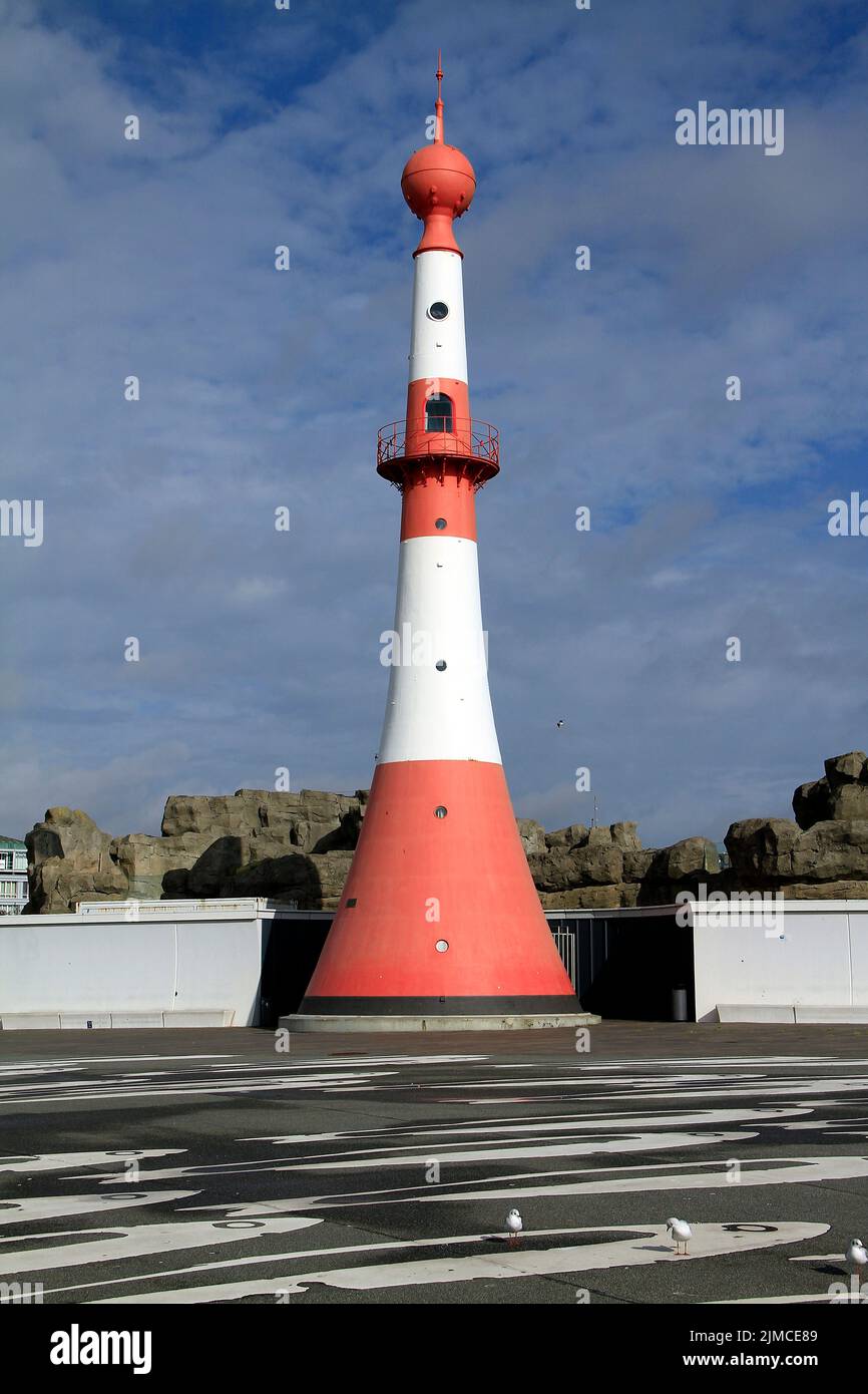 Lighthouse, Underfire, Ship, Orientation, Bremerhaven, Hanseatic City of Bremen, Germany, Europe Stock Photo