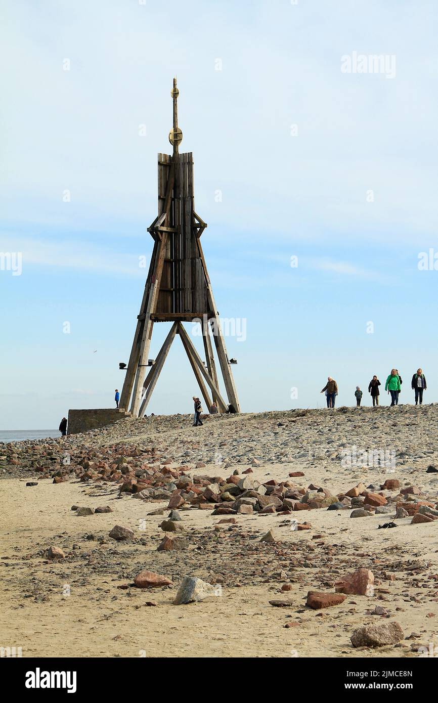 Kugelbake, Sea mark, Landmark, Cuxhaven, Lower Saxony, Germany, Europe Stock Photo