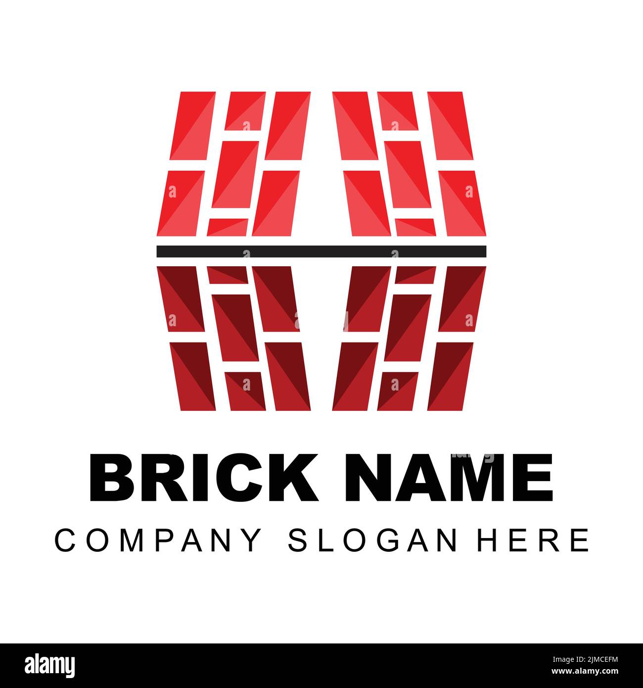 Brick Logo Design, Building Material Illustration, Construction Company