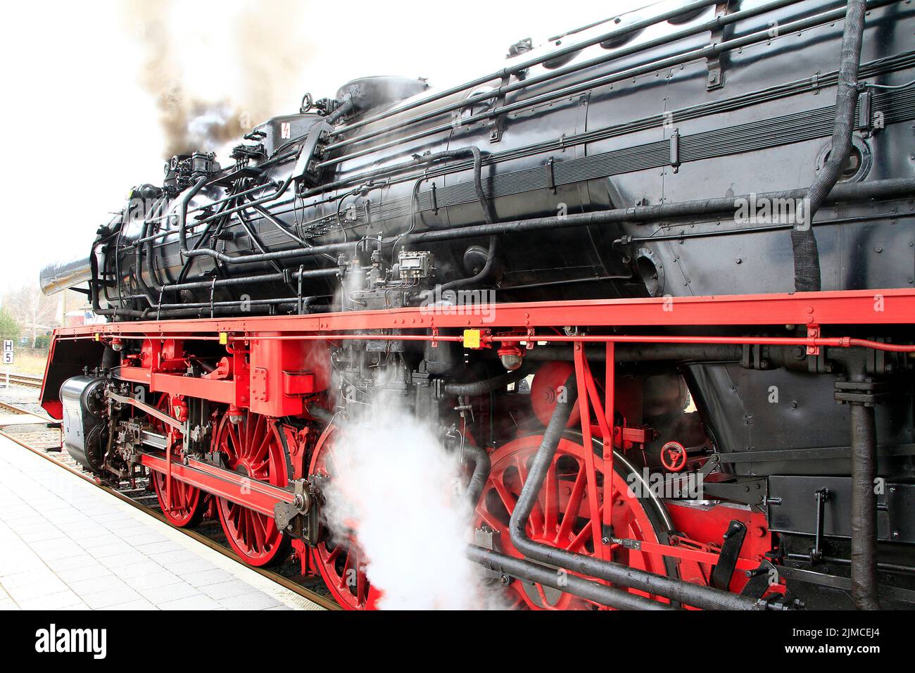 Steam locomotive, locomotive, Schmalkalden, Meiningen, Thuringia, Germany, Europe Stock Photo