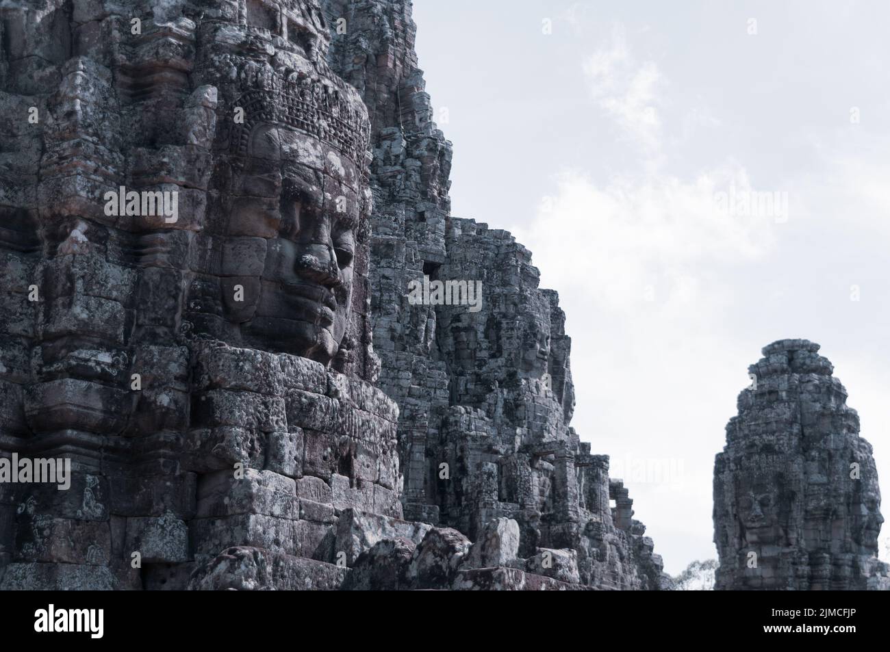 Bayon Face Towers Stock Photo