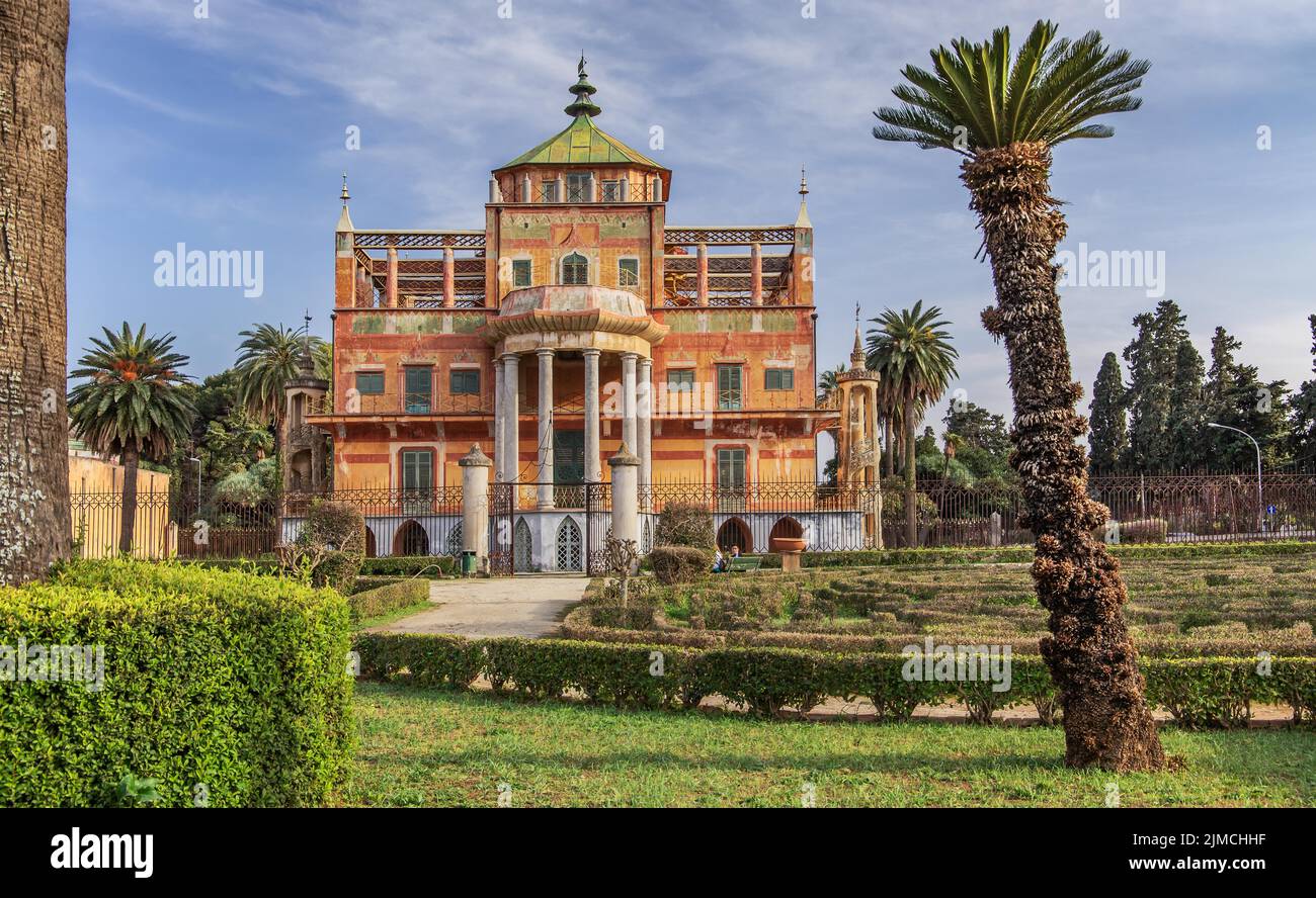 Palazzina Cinese, Chinese Palace, Palermo, North Coast, Sicily, Italy Stock Photo