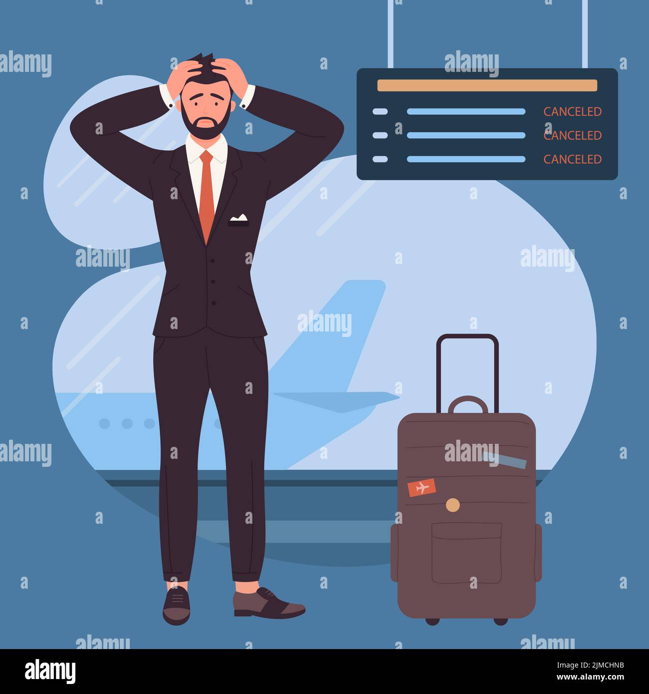 https://c8.alamy.com/comp/2JMCHNB/businessman-standing-near-airport-schedule-board-with-information-about-canceled-flights-vector-illustration-cartoon-unlucky-worried-man-in-suit-holding-head-in-fear-background-travel-concept-2JMCHNB.jpg