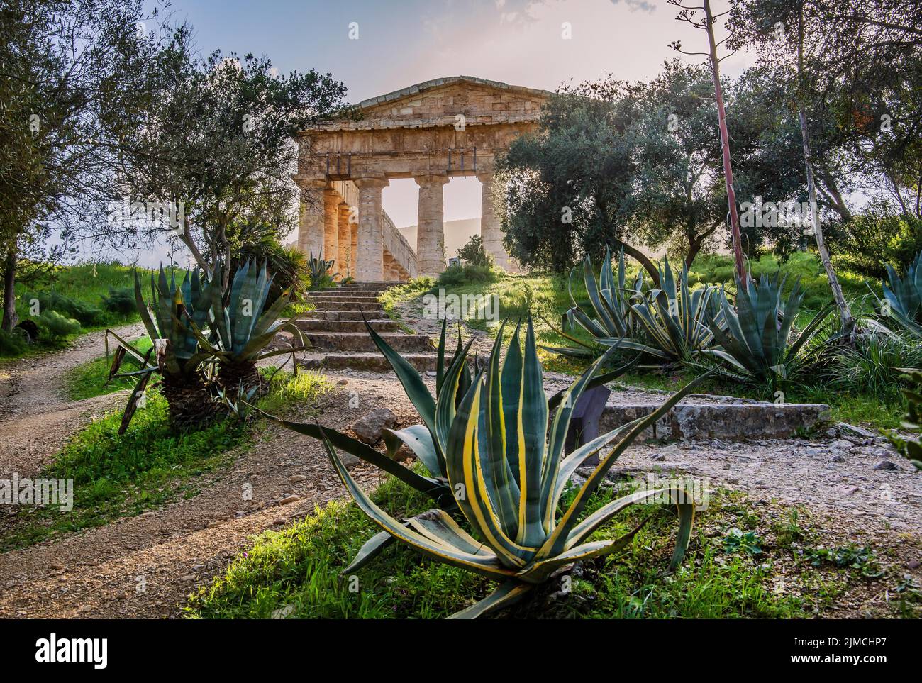 Temple of Segesta, Calatafimi, Northwest, Sicily, Italy Stock Photo