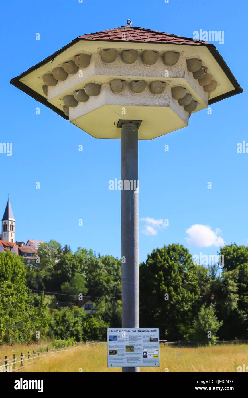 Swallow house, swallow tower, bird house, nest, breeding place, bird