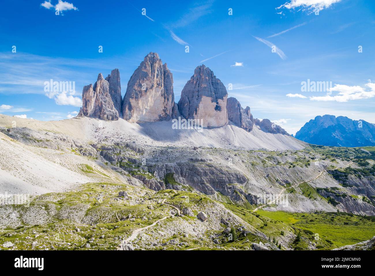 Three Peaks, North faces, Dolomites, South Tyrol, Italy, Europe Stock Photo