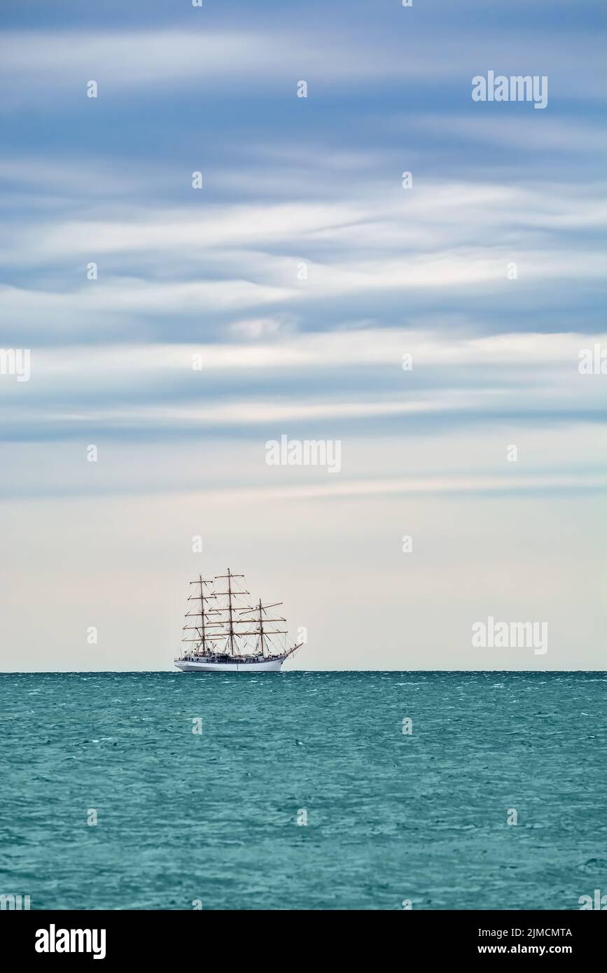 Sailing Ship in the Sea Stock Photo - Alamy