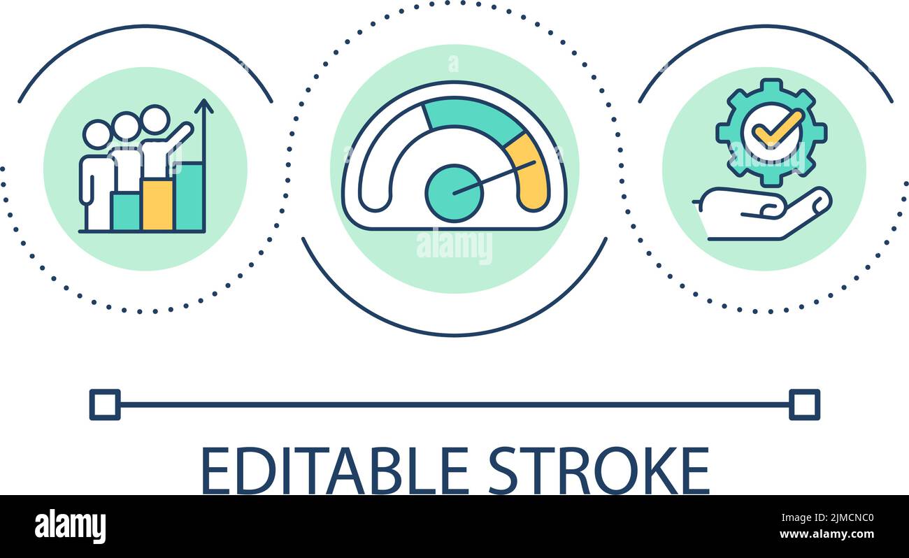Operating performance of company loop concept icon Stock Vector Image ...