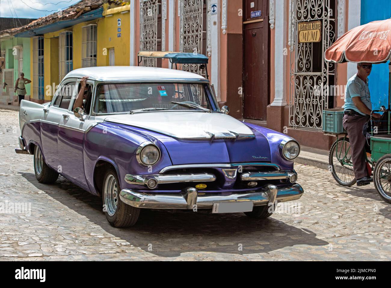 Cuban classic car in Trinidad Stock Photo Alamy