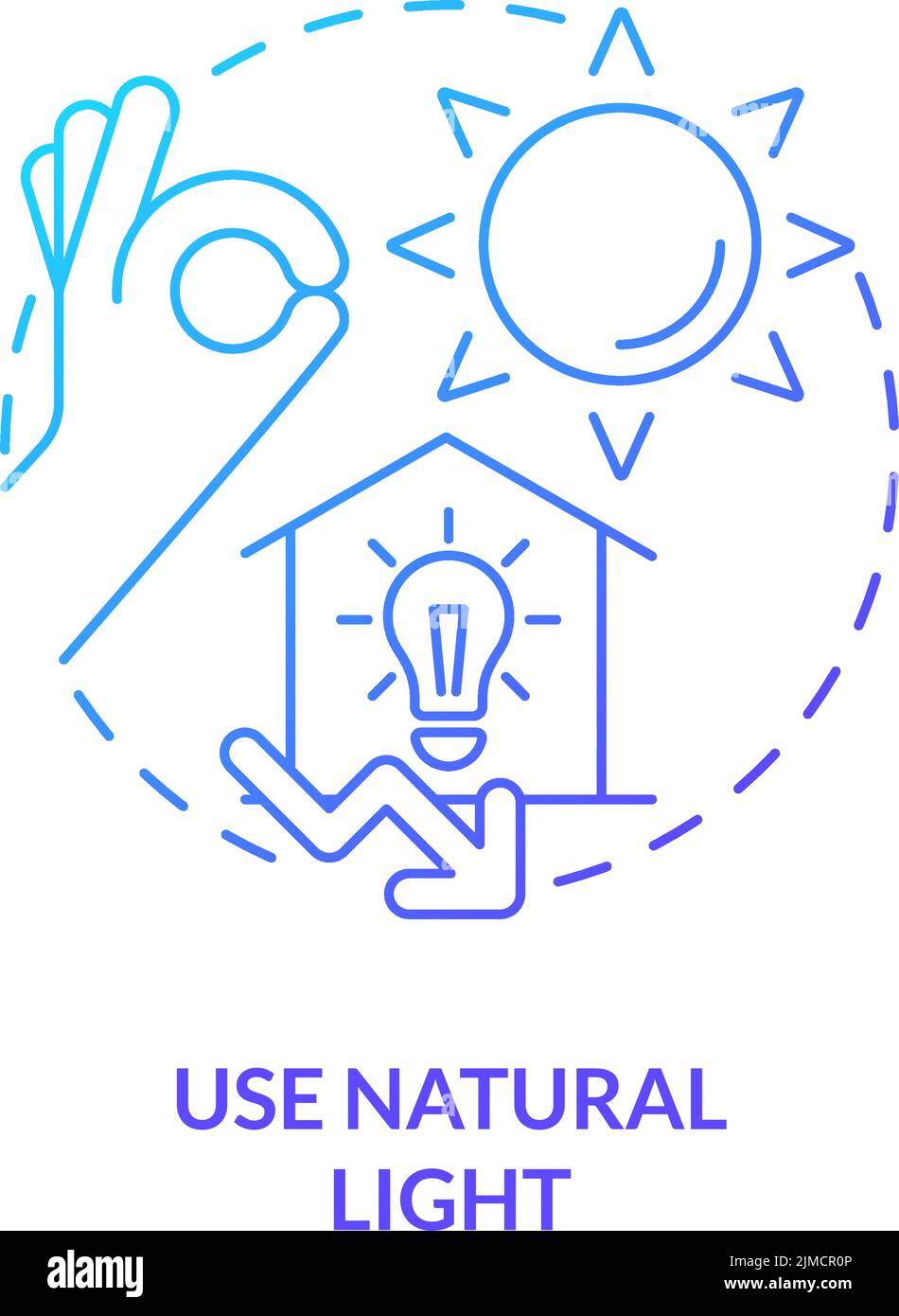 Use natural light blue gradient concept icon Stock Vector