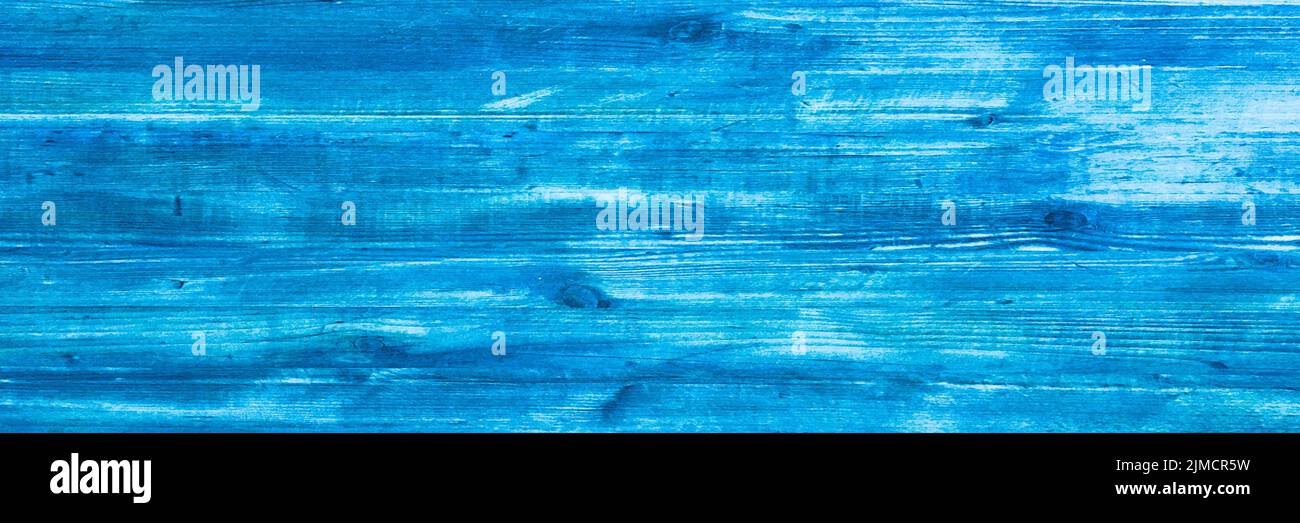 Blue wood texture, light wooden abstract background Stock Photo