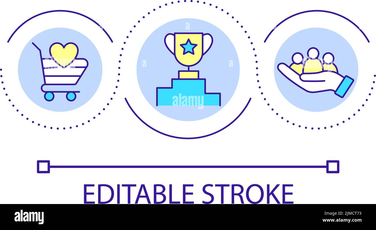 Successful commerce loop concept icon Stock Vector