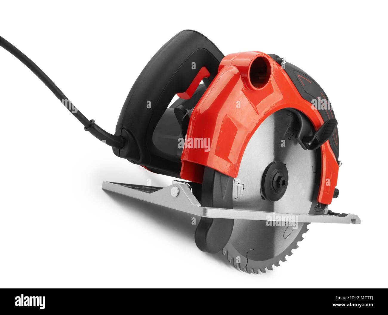 Power tools circular saw isolated on a white background Stock Photo