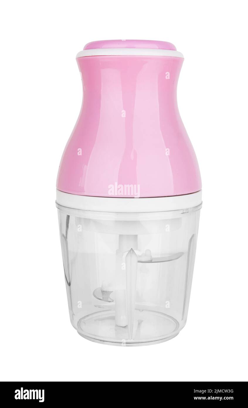 Electric food chopper isolated on white background Stock Photo Alamy