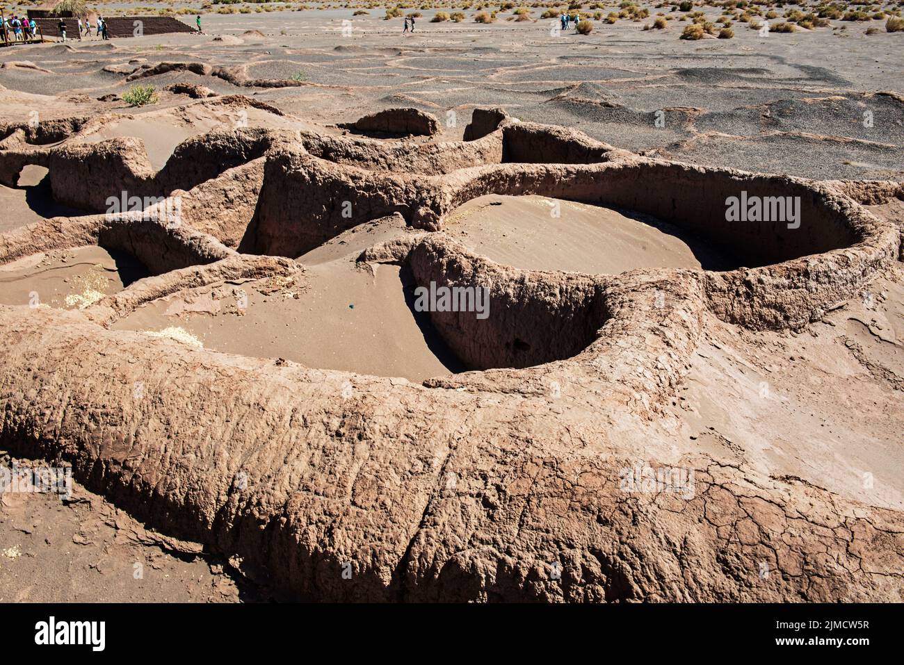 Aldea de Tulor, archaeological site, San Pedro de Atacama, Chile Stock Photo