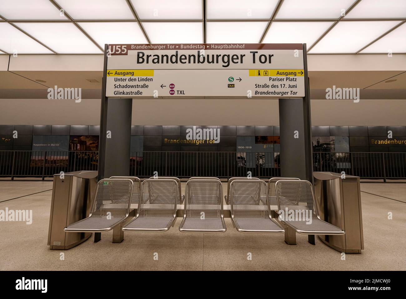 Brandenburg Gate underground station, Berlin, Germany Stock Photo