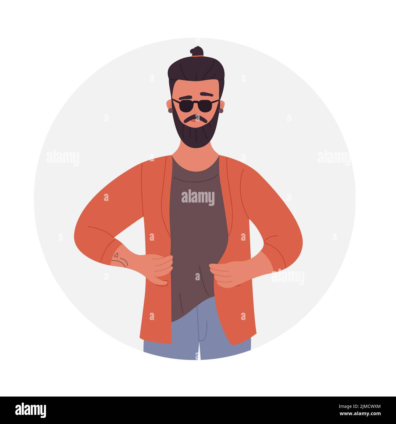 Hipster man in fashion set Stock Vector Image & Art - Alamy
