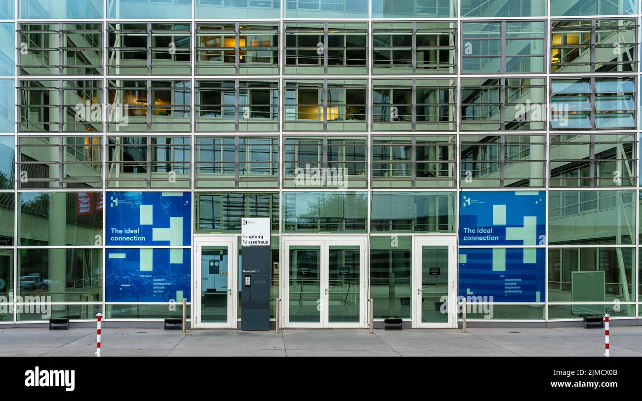 Entrance at Congress Centrum and Messe, Hamburg, Germany Stock Photo