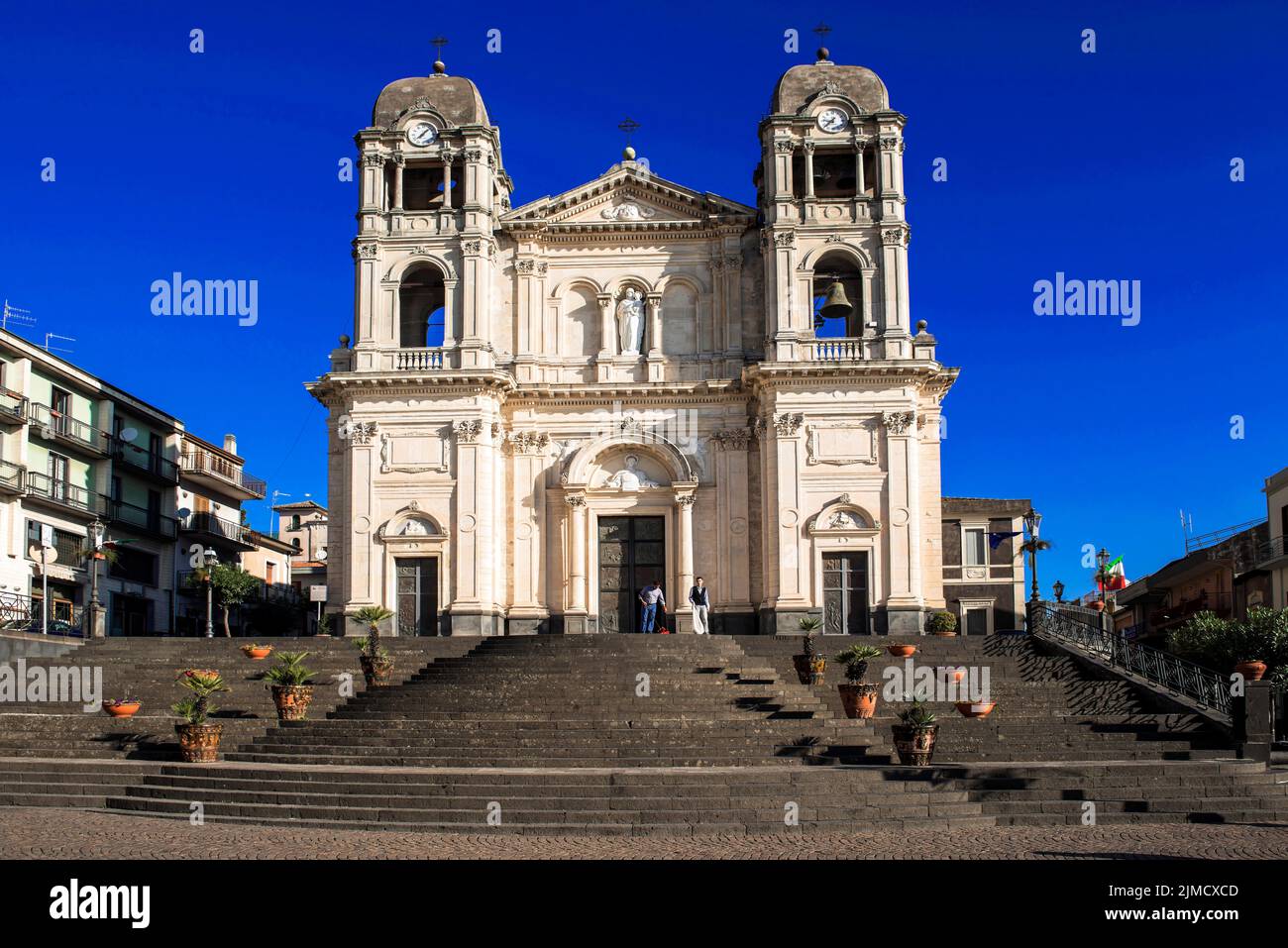 Parish Church of Santa Maria della Provvidenza, Zafferana, Etnea, Sicily Stock Photo