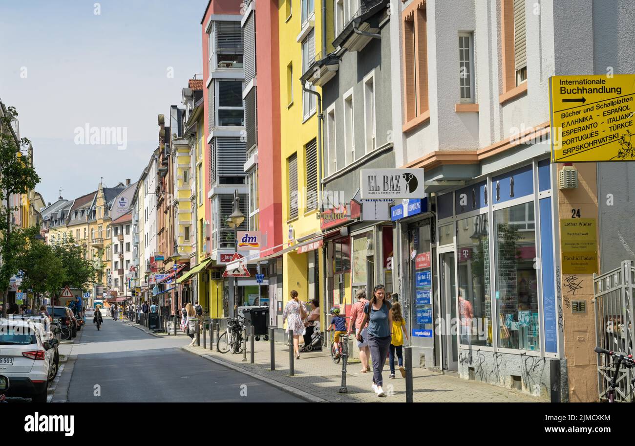 Street scene, passers-by, Leipziger Strasse, Bockenheim, Frankfurt am Main, Hesse, Germany Stock Photo