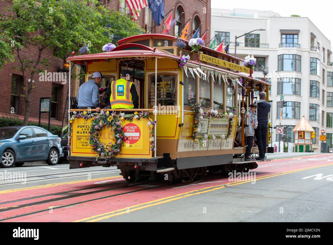Cable Car, historic tram, Powell and Market to Bay and Taylor, San