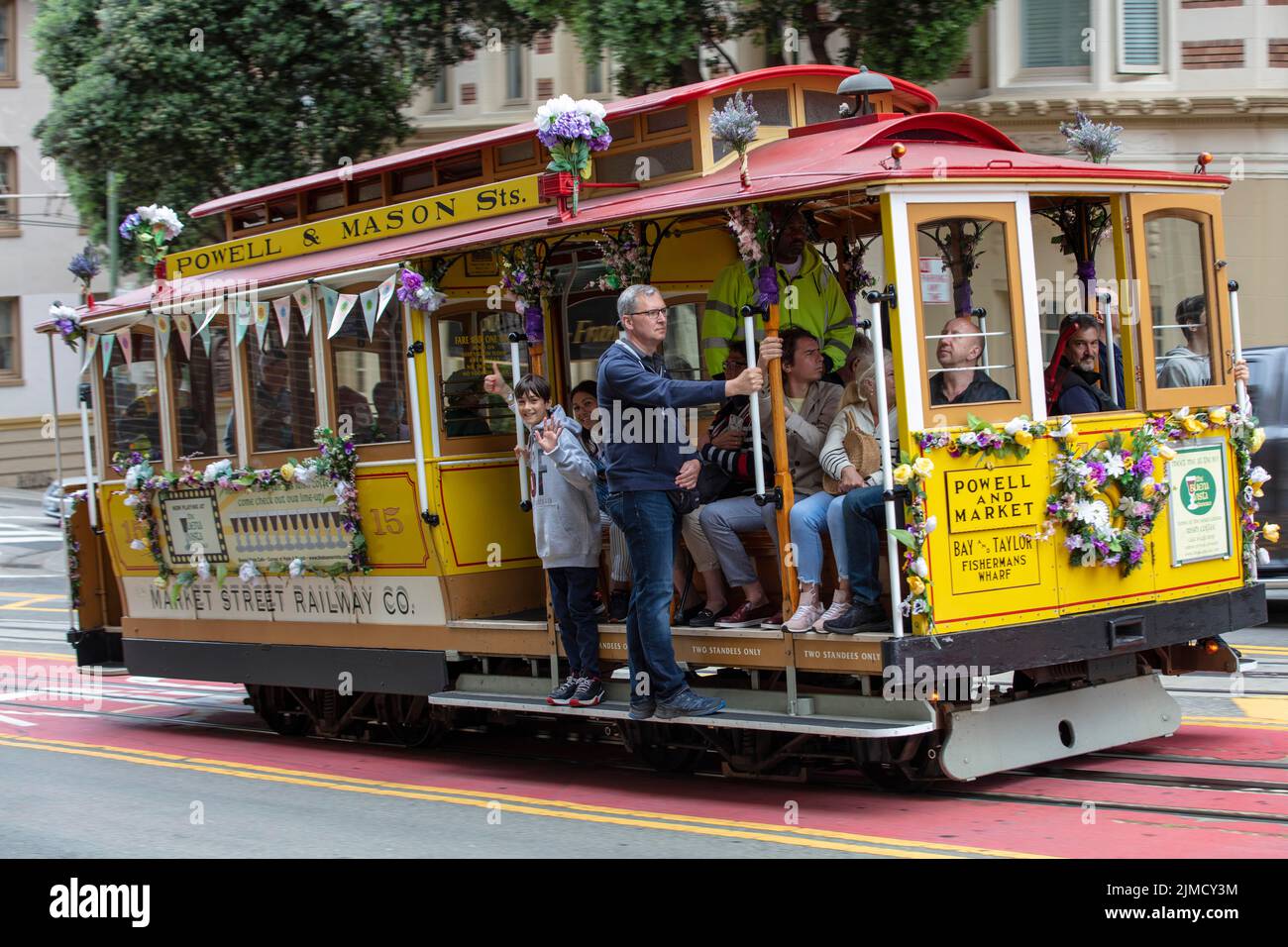 Cable Car, historic tram, Powell and Market to Bay and Taylor, San