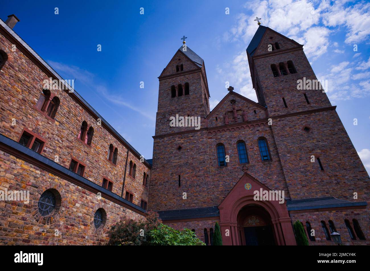 Abbey Church, St. Hildegard Abbey, Benedictine Abbey, Eibingen near Ruedesheim, Rheingau, Taunus, Hesse, Germany Stock Photo