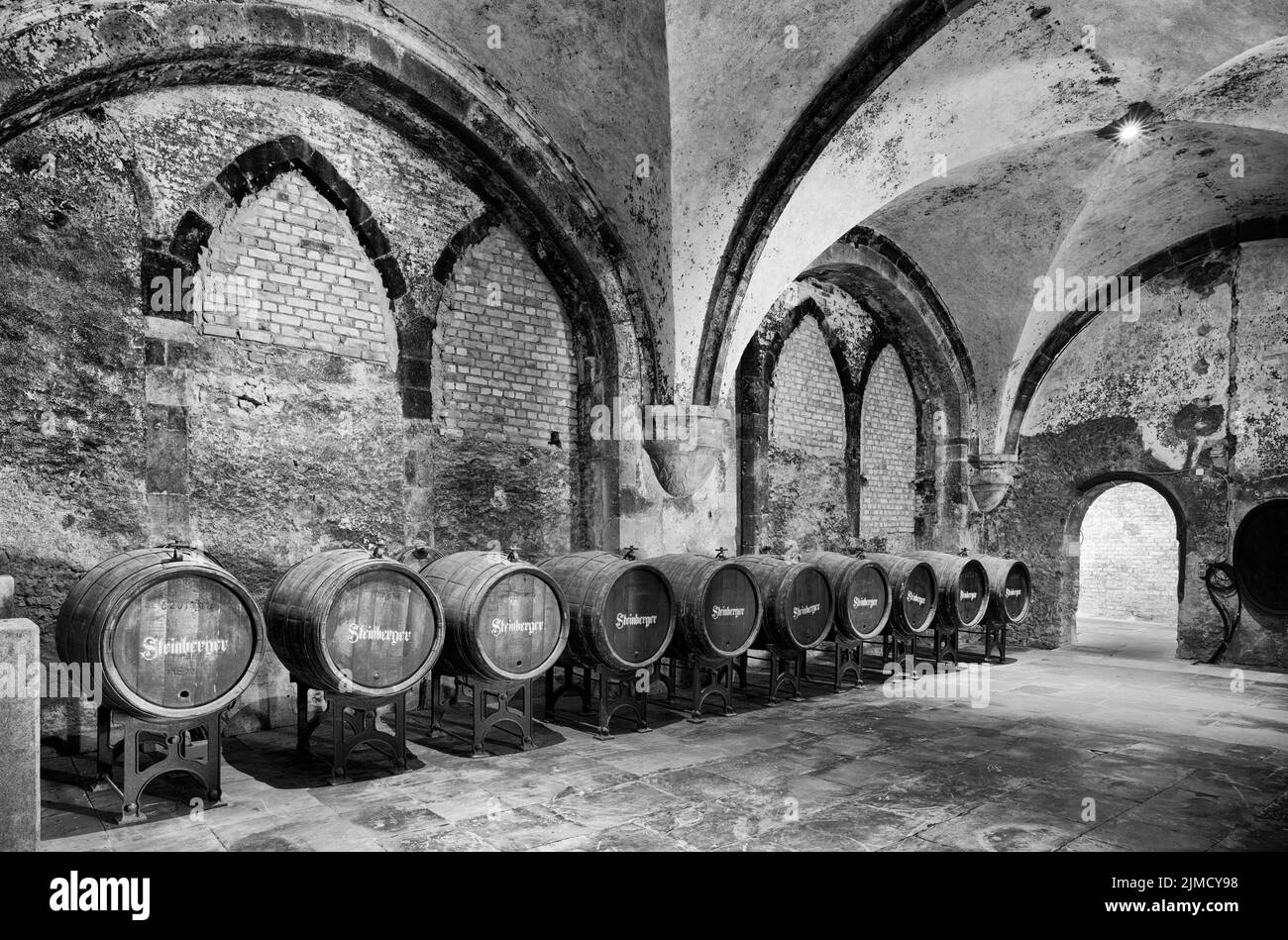 Monastery cellar Black and White Stock Photos & Images Alamy