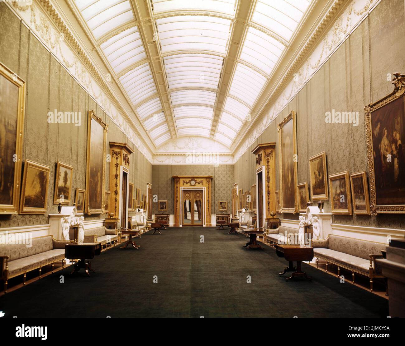 Circa 1965, London, England, United Kingdom: View looking down the opulent picture gallery in Buckingham Palace. (Credit Image: © Keystone USA/ZUMA Press Wire) Stock Photo