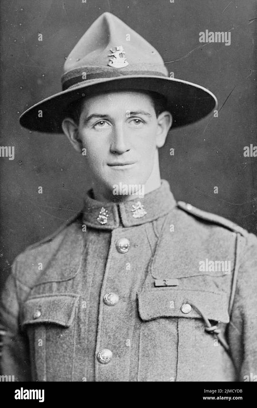 New Zealander Leslie Andrew after receiving his VC, in 1918 for his leadership and bravery at La Basseville Stock Photo