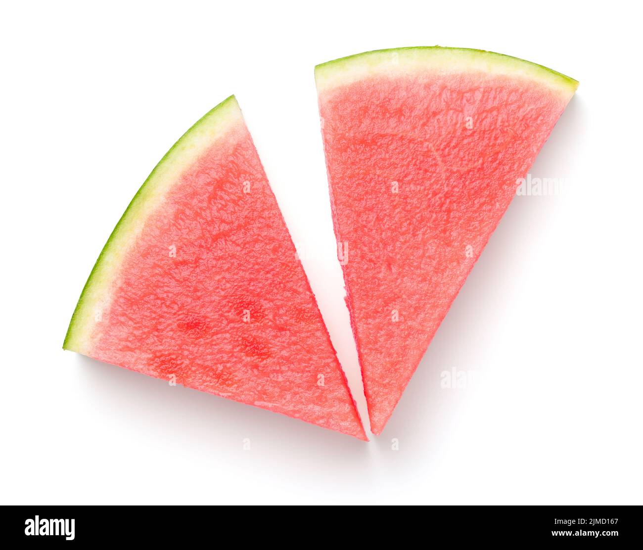 Sliced Watermelon Isolated On White Background Stock Photo